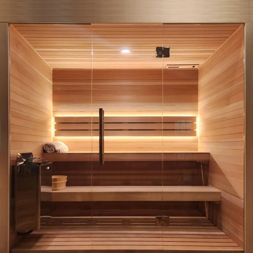 Carbon Smart Saunas - 8' x 8' x 8' - by Finnish Sauna Builders