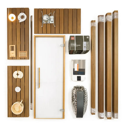Custom Indoor Sauna Room - 4' x 8' x 8' - Finnish Sauna Builders
